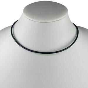 Silpada N1128 Black Leather Cord Sterling Silver Clasp Necklace